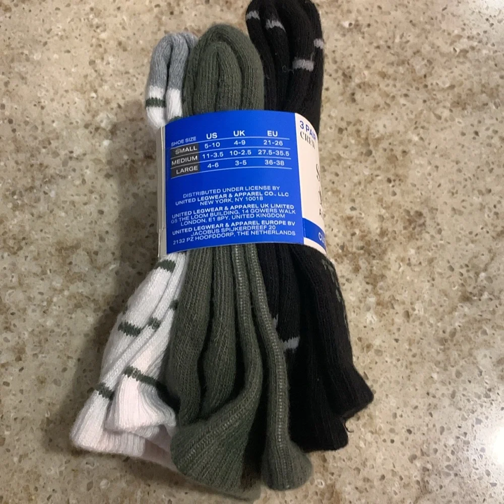 NWT Scotch & Soda 3-Pack Crew Socks Size Medium